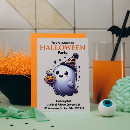 Waterverf Schattigee Halloween Kaart