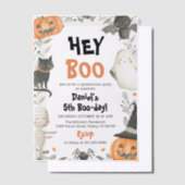 Waterverf Schattigee Halloween Spooktacular Birthd Vellum Uitnodigingen (Offset)