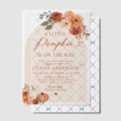 Waterverf Schattigee Herfst Een beetje pompoen Bab Vellum Uitnodigingen (Offset (Uitnodiging))