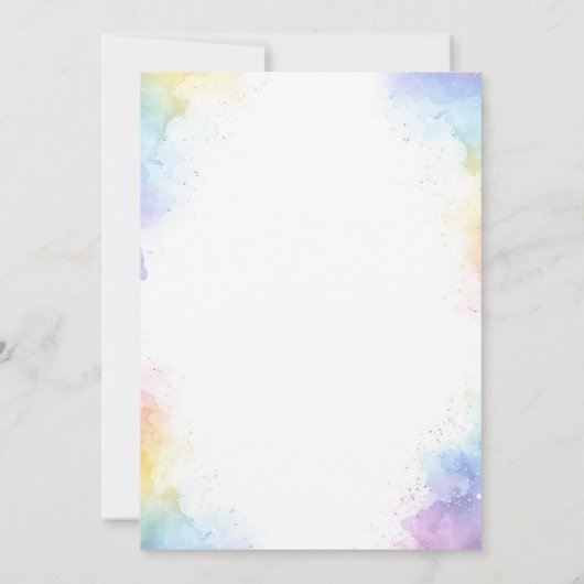 Waterverf Schattigee kat 1e verjaardag Kaart (Achterkant)