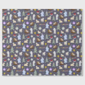 Waterverf Schattigee Kerstmis Geboorte Cadeaupapier (Vlak)