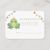 Waterverf Schattigee kikker Baby shower luier rafe Informatiekaartje (Voorkant)