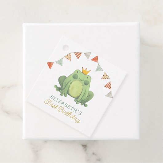 Waterverf Schattigee kikkerverjaardag Bedankjes Labels (In situ)