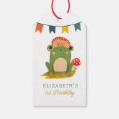 Waterverf Schattigee kikkerverjaardag Cadeaulabel (Achterkant)