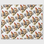 Waterverf Schattigee Kippen Vogel Dier Natuur Art Cadeaupapier (Vlak)