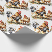 Waterverf Schattigee Kippen Vogel Dier Natuur Art Cadeaupapier (Hoek)