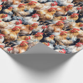 Waterverf Schattigee Kippen Vogel Dier Natuur Art Cadeaupapier (Hoek)