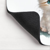 Waterverf Schattigee kitten met blauwe ogen Muismat (Hoek)