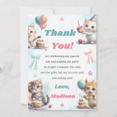 Waterverf Schattigee Kitty Cat Bedankt Card Kaart (Voorkant)