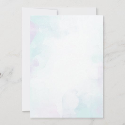 Waterverf Schattigee Kitty Cat Verjaardag Bedankt  Kaart (Achterkant)