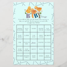 Waterverf Schattigee kleine kip Baby shower bingo
