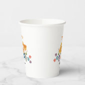 Waterverf Schattigee kleine kip familie Baby showe Papieren Bekers (Links)