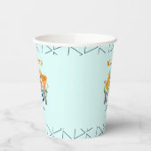 Waterverf Schattigee kleine kip familie Baby showe Papieren Bekers (Links)