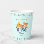 Waterverf Schattigee kleine kip familie Baby showe Papieren Bekers (Voorkant)