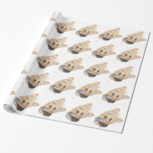 Waterverf Schattigee Little Yorkie Dog Pet Dierlij Cadeaupapier
