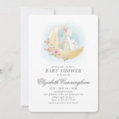 Waterverf Schattigee Mama Rabbit Baby shower Kaart (Voorkant)