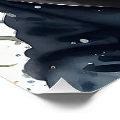 Waterverf Schattigee Muis Tuxedo Zwart Bow Stropda Perfect Poster (Hoek)