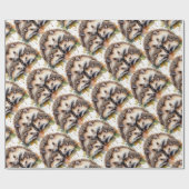 Waterverf Schattigee Natuur voor egel en dieren in Cadeaupapier (Vlak)