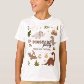 Waterverf Schattigee neutrale dinosaurus feestdag T-shirt (Voorkant)