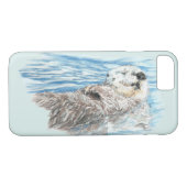 Waterverf Schattigee Otter Dierlijke Natuur kunst Case-Mate iPhone Case (Achterkant (Horizontaal))