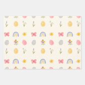 Waterverf Schattigee paashaas en paasei Inpakpapier Vel (Voorkant 3)