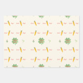 Waterverf Schattigee paashaas en paasei Inpakpapier Vel (Voorkant 2)