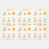 Waterverf Schattigee paashaas en paasei Inpakpapier Vel (Voorkant)