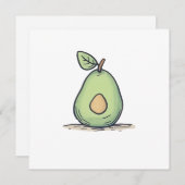 Waterverf Schattigee peer Feestdagenkaart (Voorkant / Achterkant)