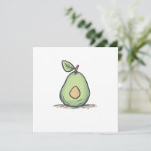 Waterverf Schattigee peer Feestdagenkaart (Staand voorkant)