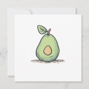 Waterverf Schattigee peer Feestdagenkaart