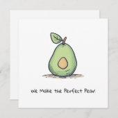  Waterverf Schattigee peer Feestdagenkaart (Voorkant / Achterkant)