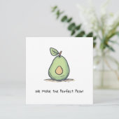  Waterverf Schattigee peer Feestdagenkaart (Staand voorkant)