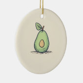 Waterverf Schattigee peer Keramisch Ornament (Rechts)