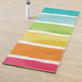 Waterverf Schattigee regenboogkleuren. Yogamat