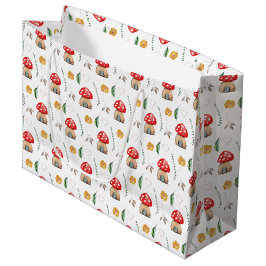 Waterverf Schattigee Rode Muschrooms Illustratie Groot Cadeauzakje