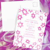 Waterverf Schattigee Roze Ster van David Bar Bat M Aankondigingskaart