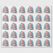 Waterverf Schattigee Sneeuwman met Gift & Hot Choc Cadeaupapier (Vlak)