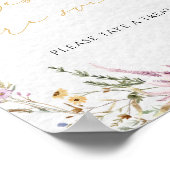 Waterverf Schattigee Wildbloemen Baby's zijn Sweet Poster (Hoek)