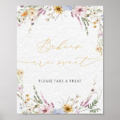 Waterverf Schattigee Wildbloemen Baby's zijn Sweet Poster (Voorkant)