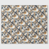 Waterverf Schattigee Wolven Dier Wildlife Natuur Cadeaupapier (Vlak)