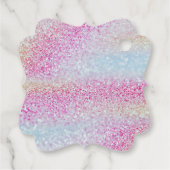 Waterverf Schattigee zeemeermin verjaardagsfeest D Bedankjes Labels (Achterkant)