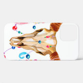 Waterverf schedel, geïsoleerd op wit Case-Mate iPhone case (Achterkant (horizontaal))