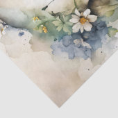 Waterverf Schedel met Wildflowers Decoupage Tissuepapier (Detail)