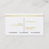 Waterverf schelpen en gouden folie polygoon visitekaartje (Achterkant)