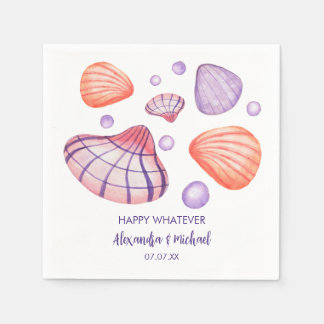 Waterverf Schelpen Papieren Servetten