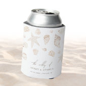 Waterverf Schelpen Parels Nautisch Trouwgunst Blikjeskoeler