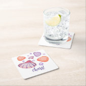 Waterverf Schelpen Zeilende Onderzetters (Insitu)