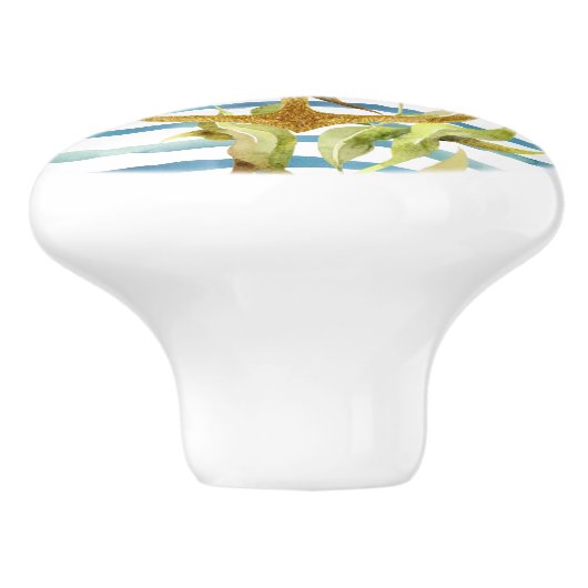 WATERVERF SCHEPEN EN KARTBARE VACATIEBEDRIJVEN KERAMISCHE KNOP (Zijkant)