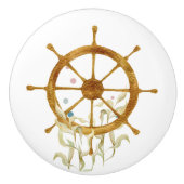 WATERVERF SCHEPEN WIEL KUNNEN NAUTISCH VACATIEBEDR KERAMISCHE KNOP (Voorkant)