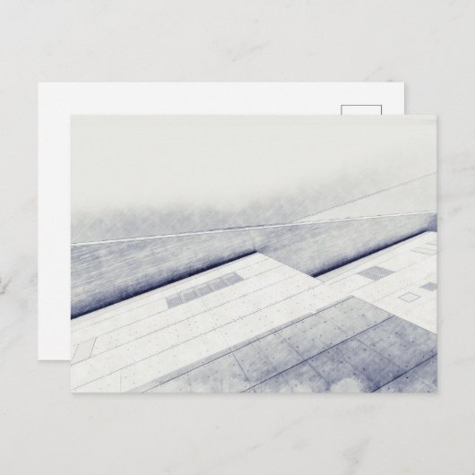 Waterverf schets Architectuur modern huis Briefkaart (Voorkant / Achterkant)